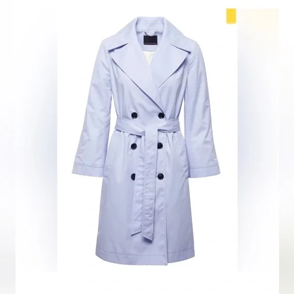 Banana Republic Water-Resistant Periwinkle Blue Trench Size Size Extra Small - Picture 7 of 8